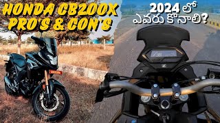 Honda CB 200X Pros and Cons in Telugu 2024 లో ఎవరు కొనాలి  motoboyvk [upl. by Peppard]