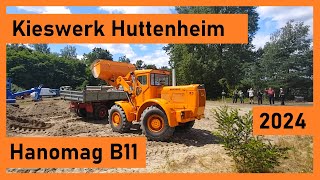 Hanomag B11 Radlader  Historische Baustelle Huttenheim 2024  Kieswerk Brecht [upl. by Notserc216]