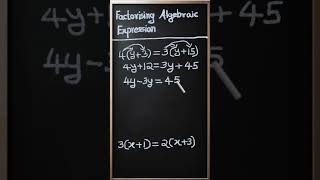 Factorizing Algebraic Expressions [upl. by Ariak]