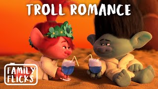 Queen Poppy and Branch Fall in Love  Trolls World Tour  Family Flicks [upl. by Ennair]