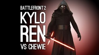 Battlefront 2 KYLO REN vs CHEWIE  AVENGE HAN Battlefront 2 Split Screen Gameplay [upl. by Novonod]