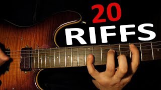 TOP 20 CLEAN GUITAR RIFFS [upl. by Alyehc]