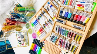 Art Studio Tour Organising Art Supplies amp Storage Solutions [upl. by Kinsman]