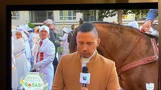 Los Hermanos Bañuelos Charro Team from Altadena CA in the 2020 Rose Parade on Univision34 Interview [upl. by Atteval877]