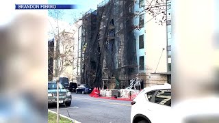 Video shows scaffolding collapse in downtown Charleston [upl. by Kyne]