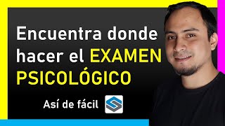 Encuentra donde hacer el examen psicologico para tramita tu licencia [upl. by Rekrap]