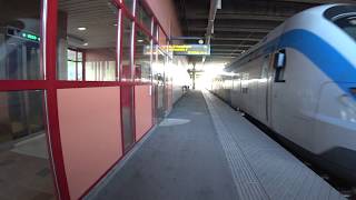 Sweden Stockholm Älvsjö train station SMW elevator  going up to ticket concourse level [upl. by Lipsey]