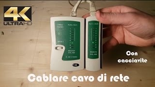 Cablaggio Cavo di rete Fai da te con cacciavite [upl. by Alenoel]