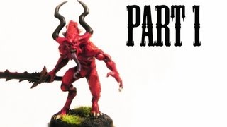 How to paint Bloodletters of Khorne pt1 [upl. by Darooge]