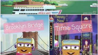 The wheels on the bus goes to New York City  Chuchu TV Nursery Rhymes  v500024 [upl. by Hayott353]