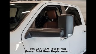 4th Gen Ram power fold tow mirror repair disassembly and reassembly tutorial [upl. by Marsland90]