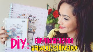 Como fazer um caderno personalizado ♥ capa e folhas [upl. by Ketti]