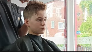 Haircut for Boys Buzz cut Fringe Crop Crew Cut [upl. by Aitnecserc683]