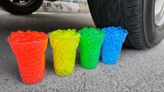 Running Over Stuff With Car  Car vs Slime Jelly amp Toys  Crushing Things With Car ASMR [upl. by Kacy]