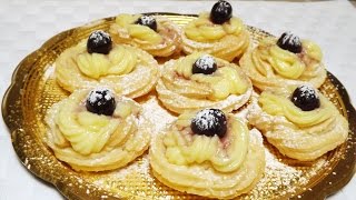 Zeppole al forno  cuocere le zeppole col metodo forno [upl. by Aerdnas]