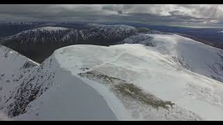 4K Helvellyn via Stiding Edge drone flight 250216 [upl. by Tressa101]