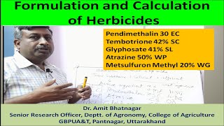 Formulation and Calculation of Herbicides [upl. by Erida211]