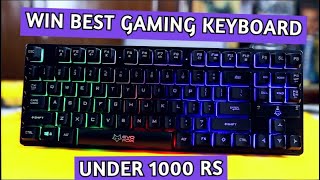 Best Gaming Keyboard Under 1000 Rs  Amkette EvoFox Fireblade Gaming Keyboard GIVEAWAY [upl. by Dnalrah]