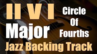 251 Jazz Backing Track  Circle Of Fourths  12 keys  Medium Swing [upl. by Rusell]