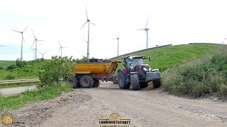 Knappe Angelegenheit bei der Zufahrt Traktor gespann setzt alles auf eine Karte Erdbewegung 2021 [upl. by Earezed274]