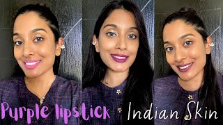 Best Purple Lipsticks for Indian Brown skin [upl. by Oiliruam]