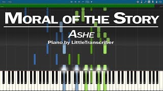 Ashe  Moral of the Story Piano Cover Synthesia Tutorial by LittleTranscriber [upl. by Kristie]