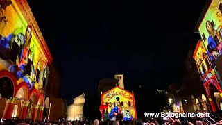 Videomapping in piazza Santo Stefano Bologna [upl. by Mohr]