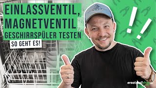 Magnetventil Spülmaschine testen  Einlassventil prüfen  so geht es [upl. by Antonin]