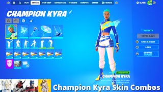 Champion Kyra Skin Combos Fortnite Battle Royale [upl. by Nilhsa]