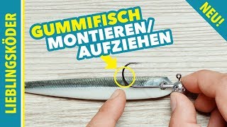 So gehts Gummifisch aufziehen  Jigkopf perfekt montieren [upl. by Garnett810]