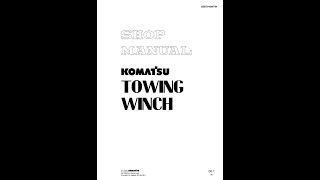 Komatsu TOWING WINCH  SEBT010WT04 Service manual [upl. by Island]