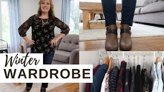 Simplified Winter non capsule Wardrobe  Minimalist Mom Life 2018 [upl. by Adnalu]