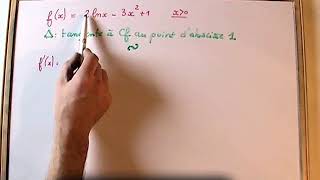 Equation de tangente  fonction logarithme népérien [upl. by Paule]