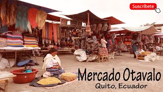 Mercado Artesanal OTAVALO quito ECUADOR walking tour CAMINANDO [upl. by Nilrak]