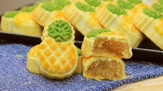 黄梨饼 Pineapple Tart Pineapple Cookies 外皮酥软入口即化，内馅酸甜年饼食谱Flaky Melt in Mouth CrustCNY Recipe [upl. by Eahsan540]