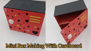 Storage Box Making With Cardboard  Easy And Simple Crafts Ideas  How to Make A Box With Cardboard [upl. by Eiramaneet12]