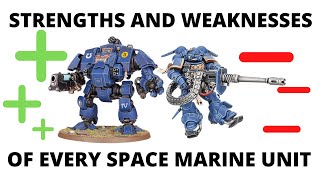 Strengths and Weaknesses for EVERY Codex Space Marines Unit  Space Marine Datasheet Tactics [upl. by Pronty]