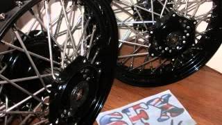 spoked motorcycle wheel repair refurb respoke wheel building [upl. by Ginni]