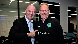 Interview Brian Schmetzer on Gianni Infantinos visit to Seattle [upl. by Kaela]