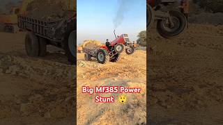 MF385 tractor 🚜 big Stunt viral youtubeshorts ytviral shorts viralshorts [upl. by Aihsilat653]