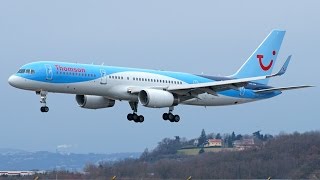 Thomson Boeing 757200 GOOBE at Lyon StExupéry Airport LYSLFLL [upl. by Leuneb]