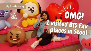 BTS Old dorm  BTS Fav Restaurant  BTS Fav Park Seoul South Korea [upl. by Akirdna]