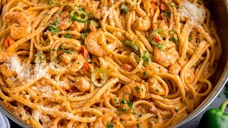 Creamy Cajun Prawn Linguine with a Spicy Buffalo Style Sauce [upl. by Edmond]