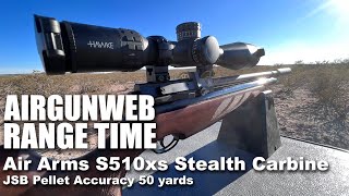 177 Air Arms S510XS Stealth Carbine  Shooting 177 JSB Pellets out to 50 Yards [upl. by Colline572]