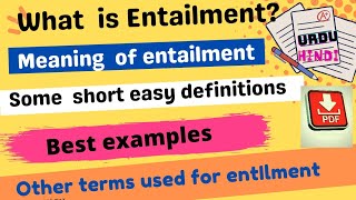 How to understand entailment  entailment concept pdf  Entail means  Entailment topic [upl. by Earized213]