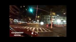 FDNY HD  Late Night Ride Along with Battalion 9 to an Odor of Gas  1112 [upl. by Yelrahs]