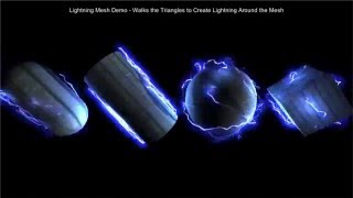 Lightning Mesh Demo Using Procedural Lightning for Unity [upl. by Alyehs]