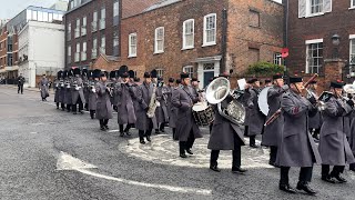 Band of brigade of Gurkhas new guard Gurkhas engineers￼ first day in winter uniform [upl. by Noj]