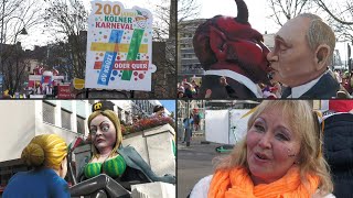 Kölner Jubiläumskarneval Eine Premiere und viel PolitKritik  AFP [upl. by Atrice649]