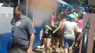 Panama Carnival 2011 wet and wild women walking [upl. by Ylrebnik]